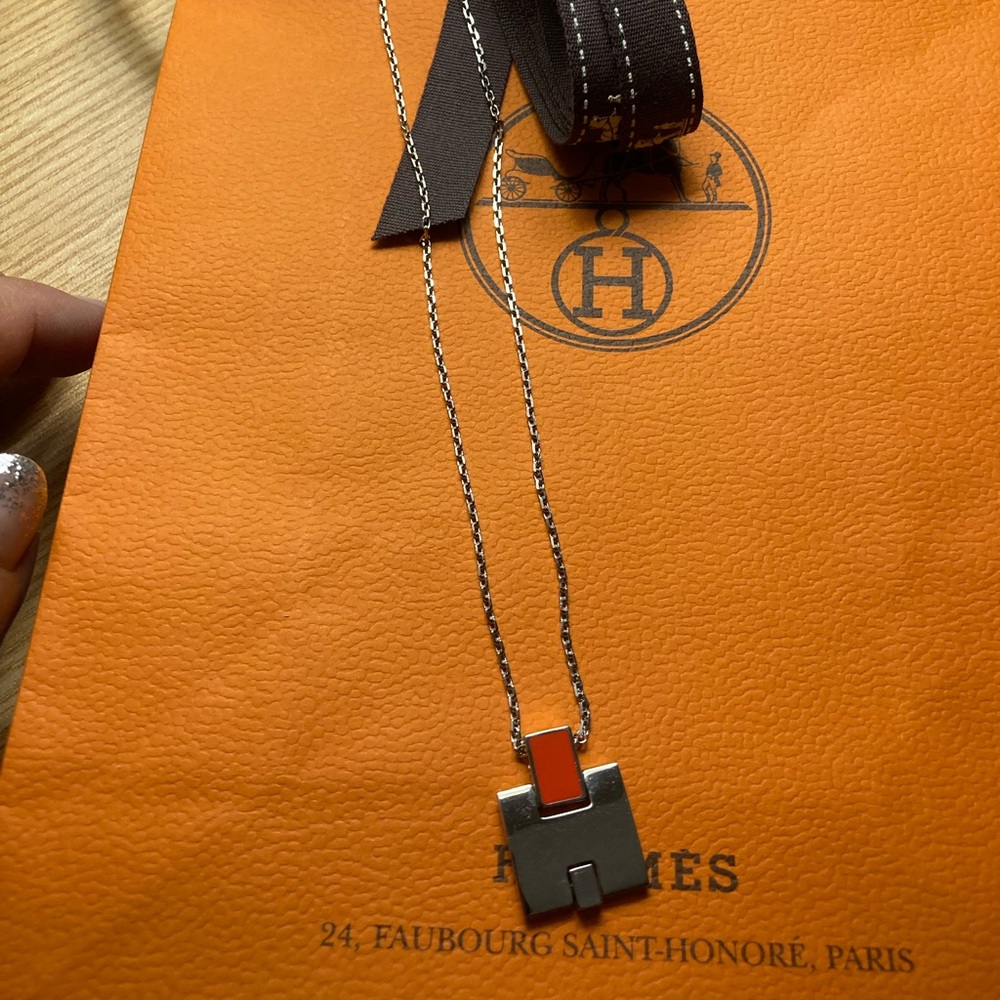 Hermes Palladium and Enamel “Eileen” Necklace